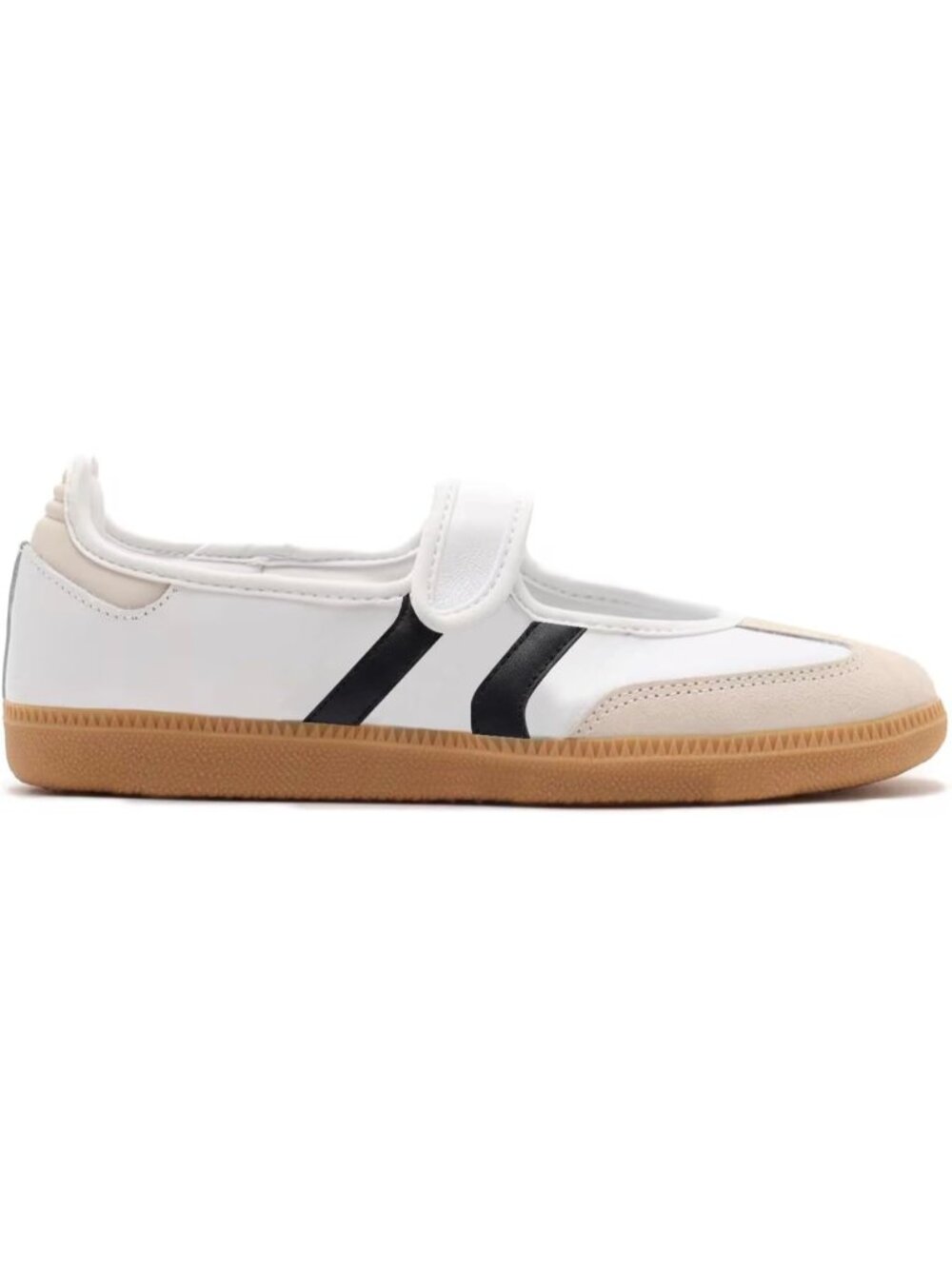 Womens White Faux Suede Slip On Ballet Flats Walking Retro Fashion Sneakers